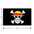One Piece 90*150CM Polyester Pirate Monkey D.Luffy Skull Flag One Piece straw hat pirates Trumpet banner flag