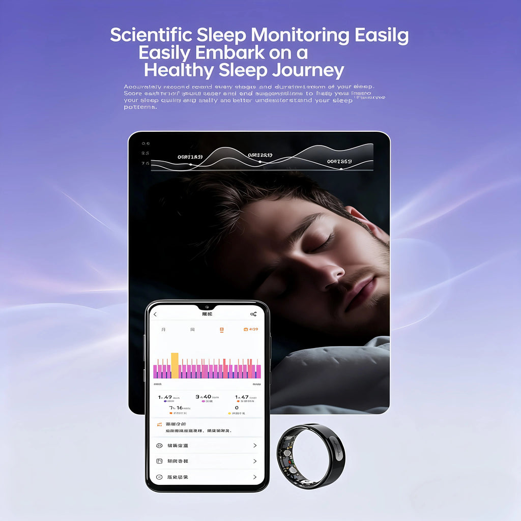 AI ECG Detection Smart Ring 2026 Blood Pressure Heart Rate Body Temperature Monitoring 5ATM Waterproof Multiple Sport Smartring