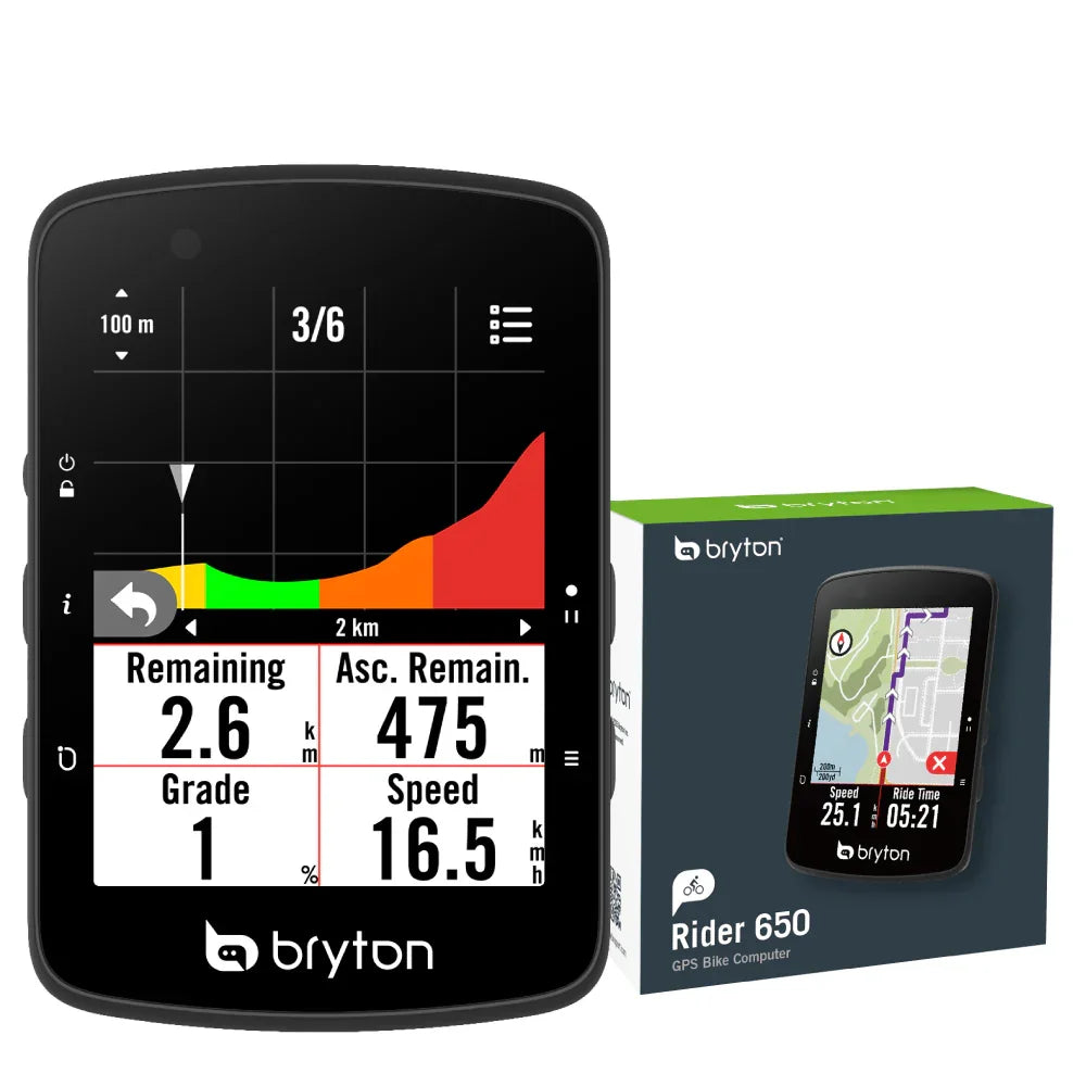 Bryton Rider 650 2.8 inch Light Sensor Color Touchscreen Bike Computer Cilmb Challenge Function Key Button Bicycle Computer