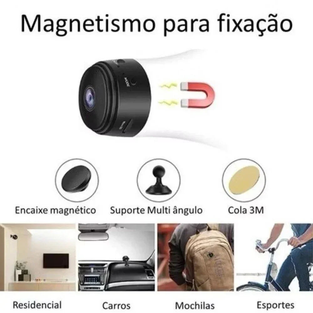 Kit 4 Cameras De Segurança HD Com Conexão App Visão Noturna E Detecção De Movimento Proteção Residencial E Comercial