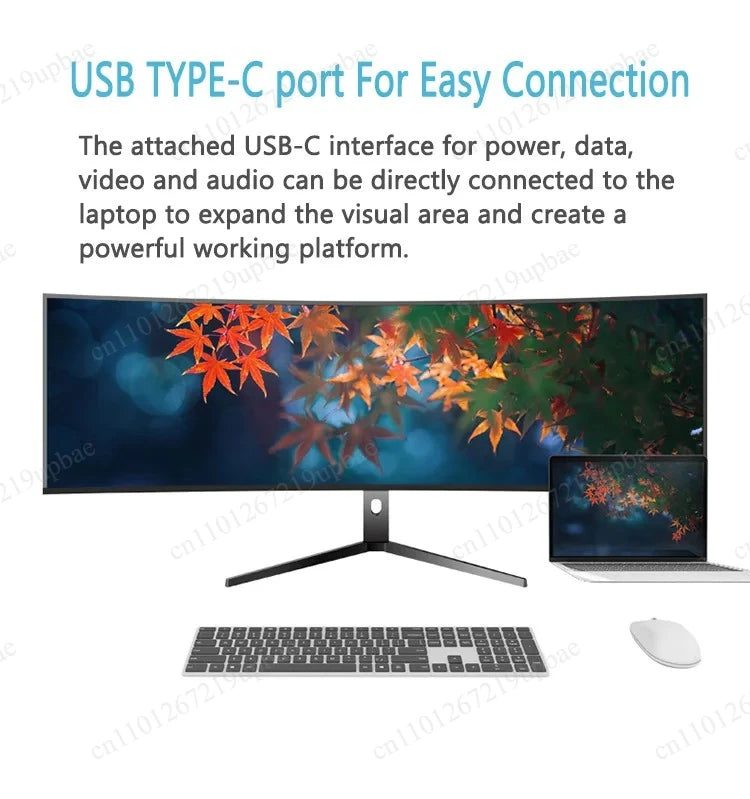 49 Inch 5K Curved Monitor 120Hz Ultra Wide LCD Gaming Computer Display Screen