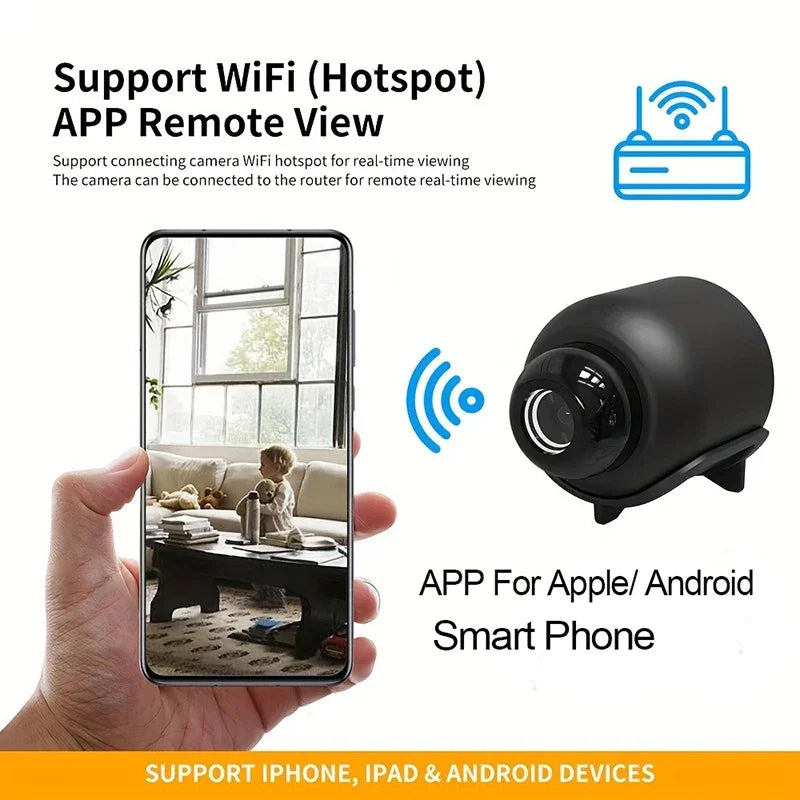 X5 Mini 1080P Wireless Surveillance Camera Night Vision Motion Detection Lightweight Portable Home Security Camera