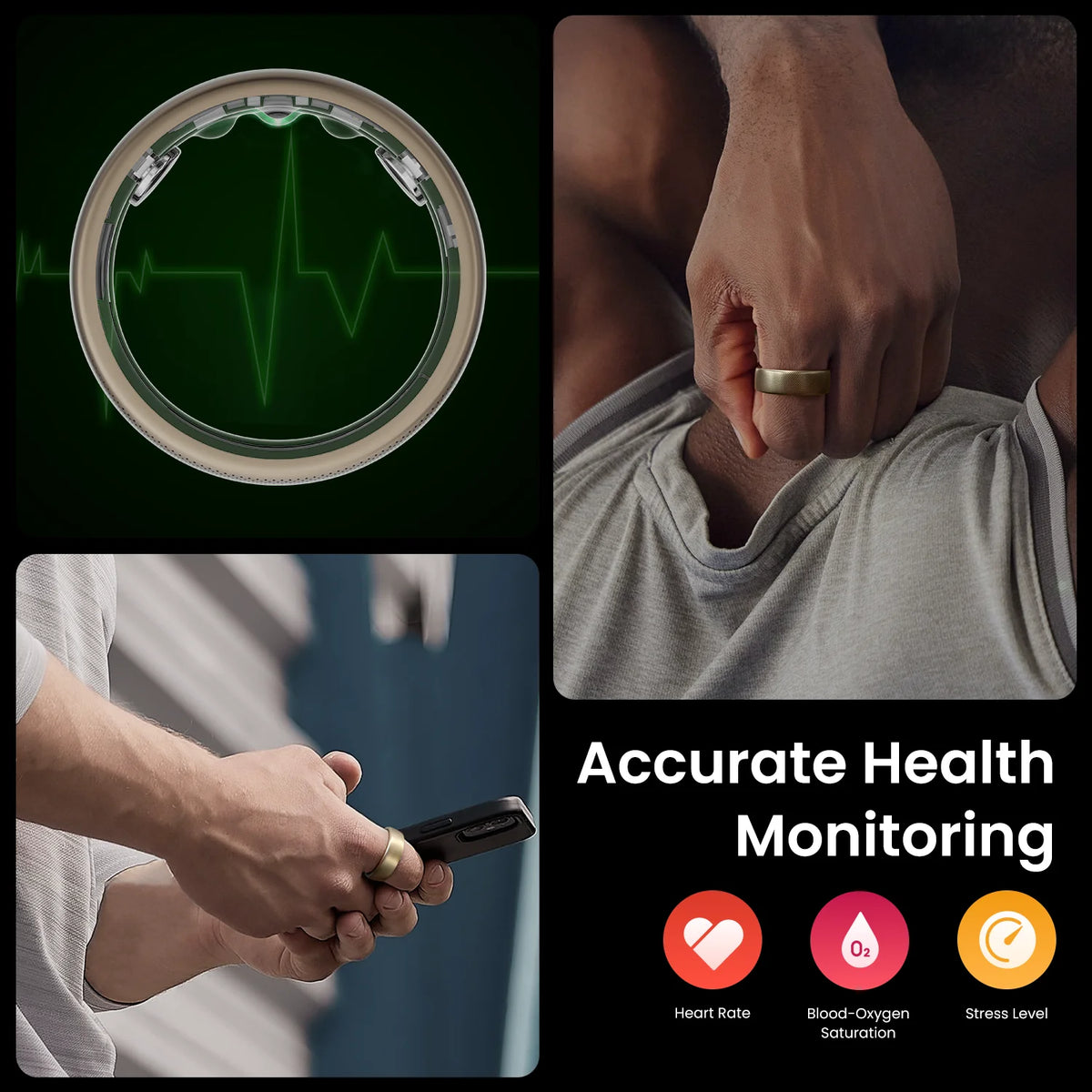 100% New Amazfit Helio Ring 30m Freediving Support Mud-resistant Design Route Navigation 2.6mm Super Slim Readiness
