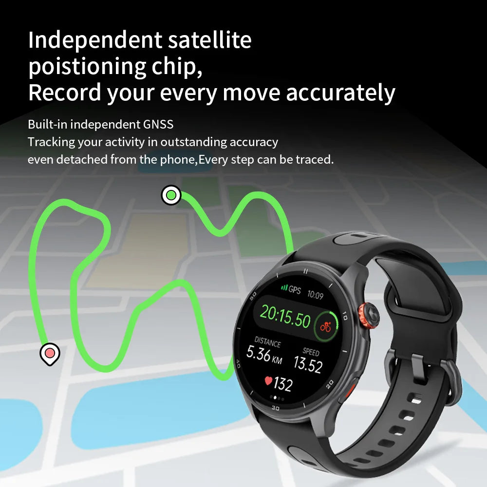 iGPSPORT LW10 1.43in AMOLED Screen Heart Rate Monitoring Bluetooth Call GPS Sports Fitness Blood Oxygen for Running Cycling