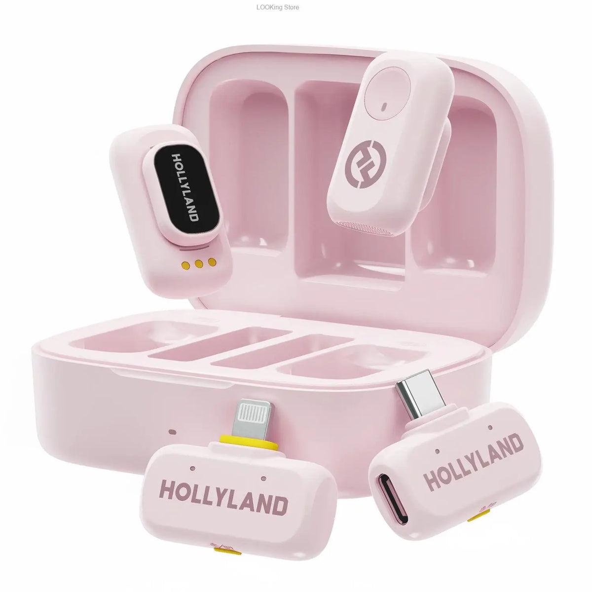 Hollyland LARK A1 Combo Wireless Lavalier Microphone for iPhone Android for Interview Vlogging Noise Cancellation Mic