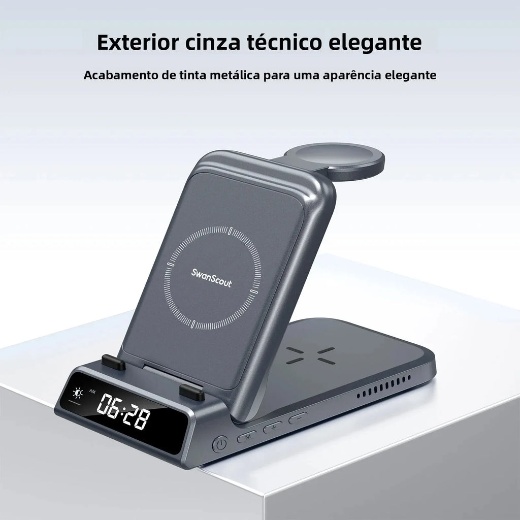 SwanScout 703S Wireless Charger for Samsung S25 Ultra S24 Z Fold 7 Z Flip 7 Charging Station for Galaxy Watch 8 7 for Buds 3 pro