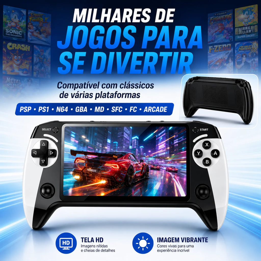 Portable Video Game Retro 10000 + 4.3 Games "HD Screen Supports PSP PS1 N64 Classic Games Console