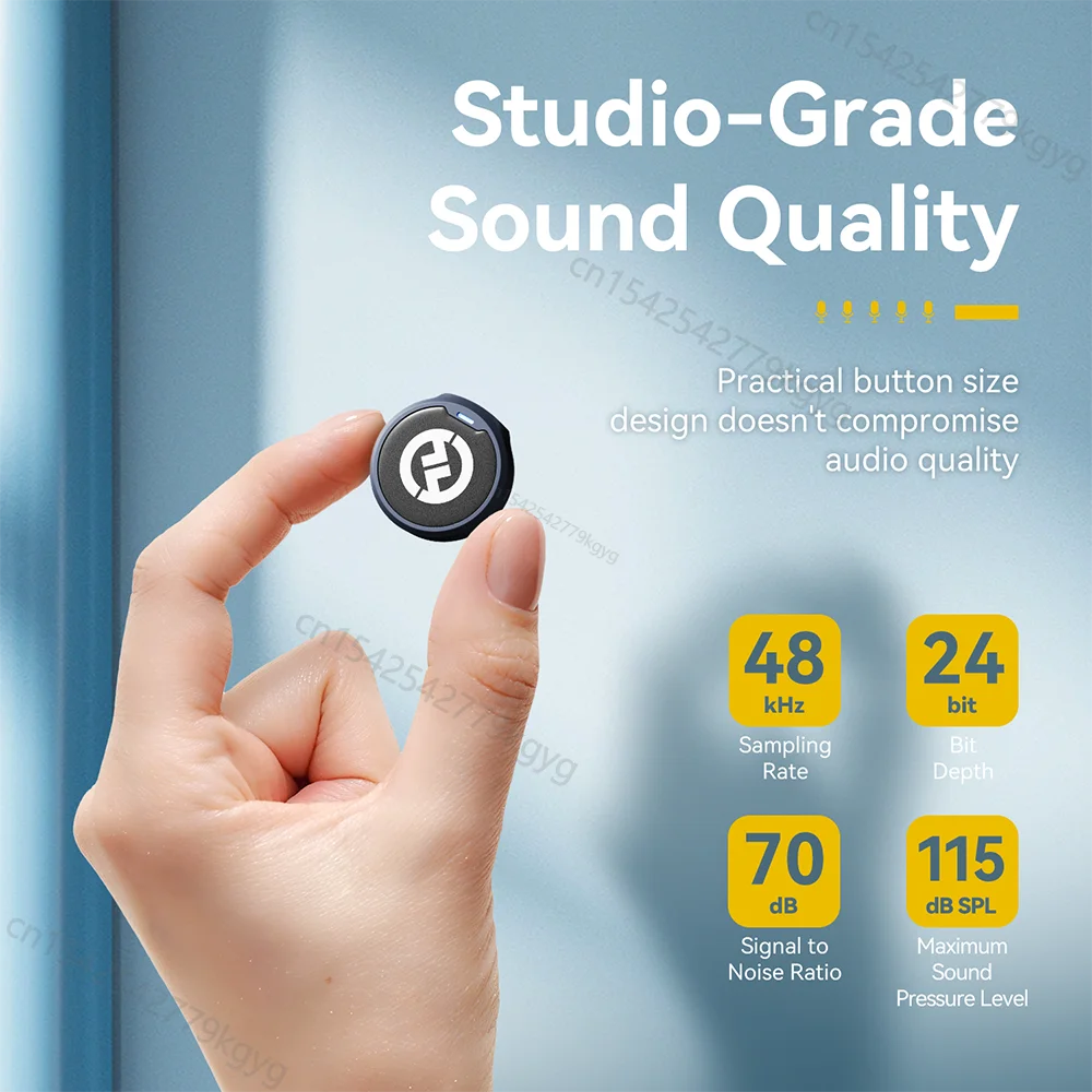 Wireless Lavalier Lark M2 Microphone for iPhone Camera 300m Range Noise Cancellation 30H Battery for Photography Vlog Hollyland