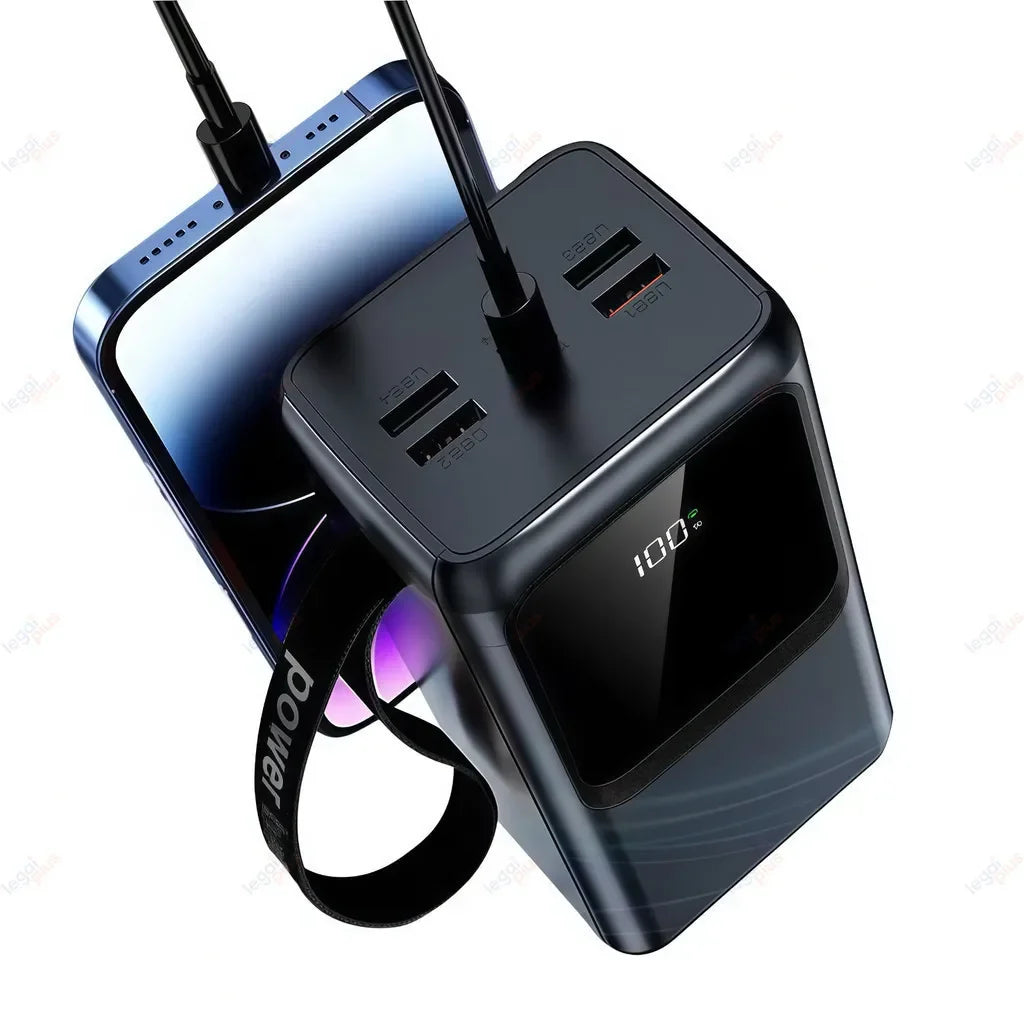 Power Bank 50000mAh 30000mAh Carregador Turbo 66W PD Alta Capacidade Para Viagens E Emergências