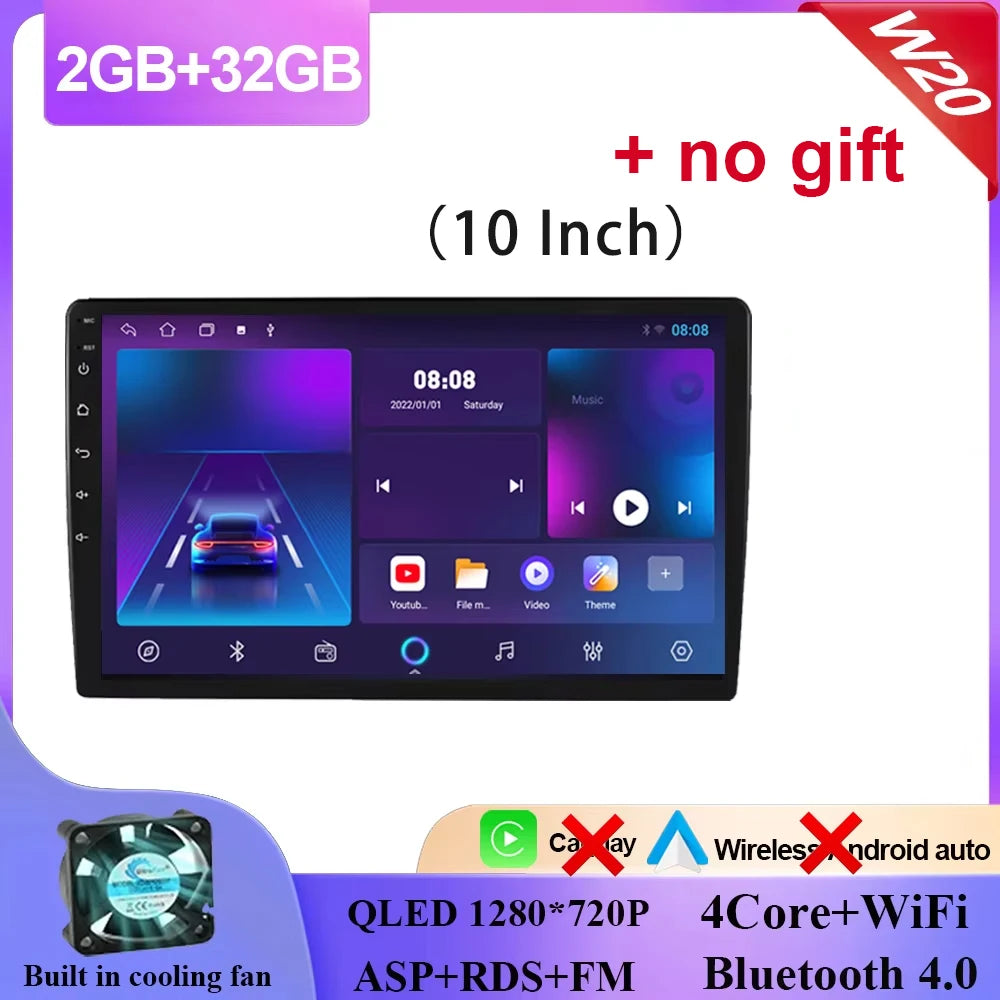 Android 15 9/10 Inch Car Multimedia Video Player 2DIN Stereo Radio Carplay Android Auto For Nissan Hyundai Kia Toyota Honda VW