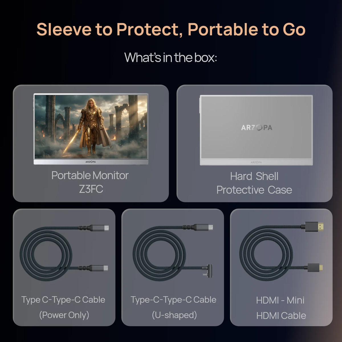 [NEW]ARZOPA 16.1inch 180Hz 2.5K 107% SRGB Portable Monitor Space Grey with Storage Bag Z3FC For PS4/5 Steam Deck Switch PC Mac