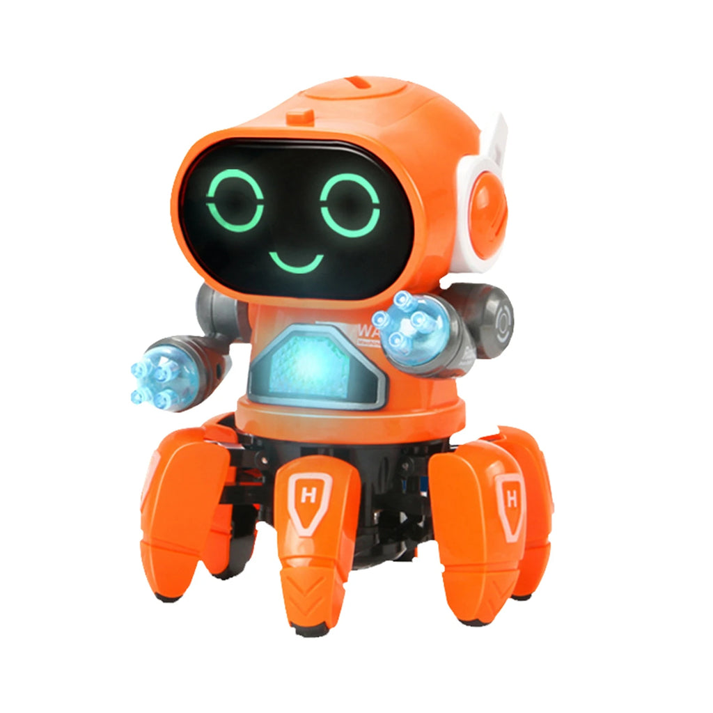 Children Electric Robot with Six Claws Plastic Intelligent Dancing Singing Light for Boys