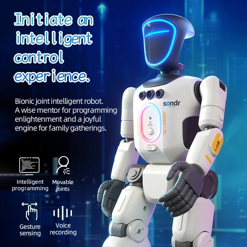 AI Intelligent Humanoid Robot for Kids - Gesture Sensing Voice Interactive Early Education Companion Educational Toy