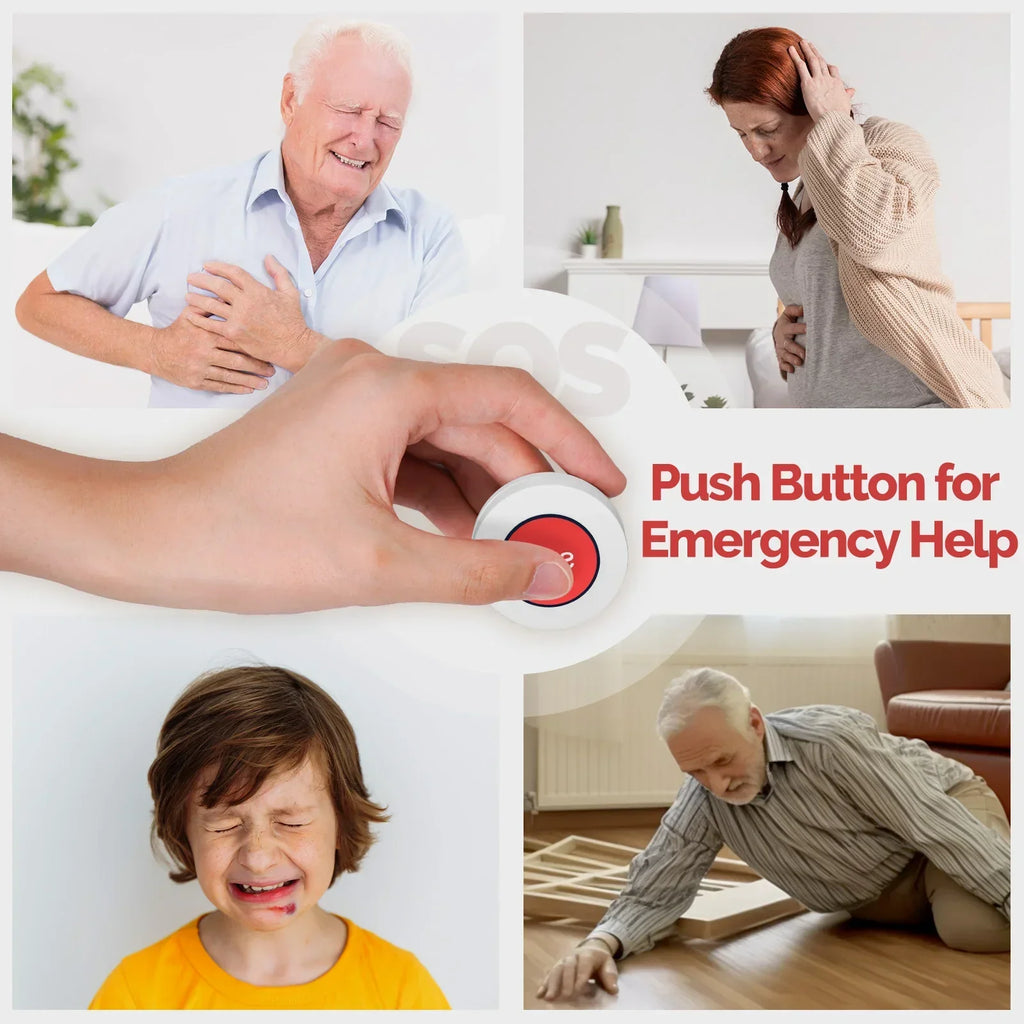 ‌MOES Tuya ZigBee SOS Button - 1 Click Emergency Alarm for Elderly Kids, APP Alert, Home Hospital Safety‌