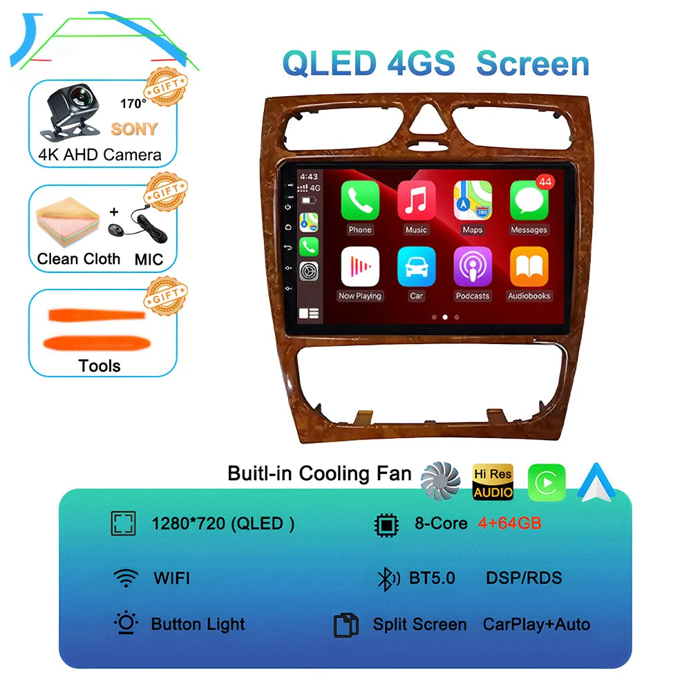 Android16 For Mercedes Benz C Class W203 C200 C320 C350 CLK W209 2002 - 2005 Car Stereo Multimedia Video Player Car Radio NO DVD