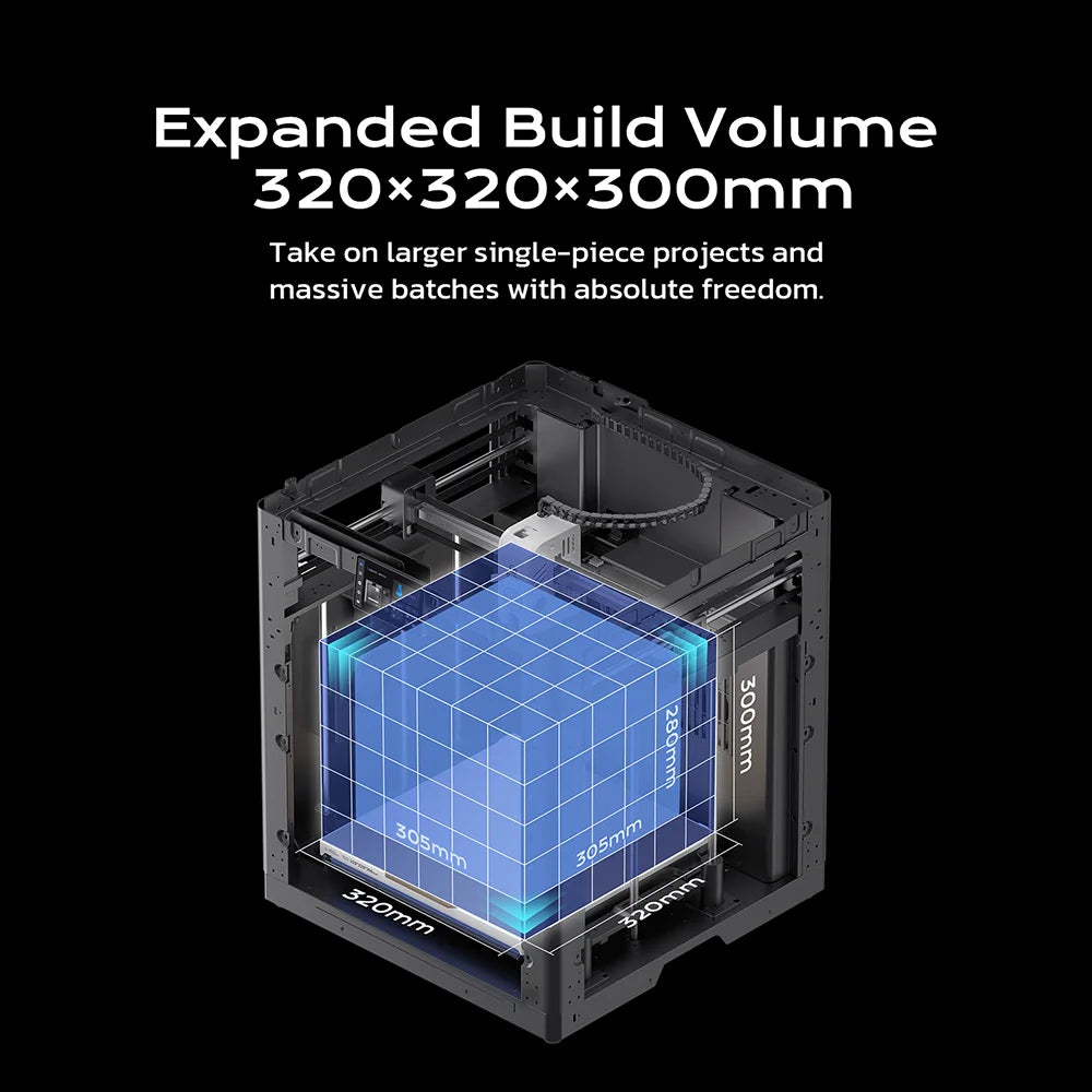 QIDI PLUS5 or Plus 5 COMBO 3D Printer, CoreXY 600mm/s High Speed Printing, 320x320x300mm Printing Size with QIDI Maker Ecosystem