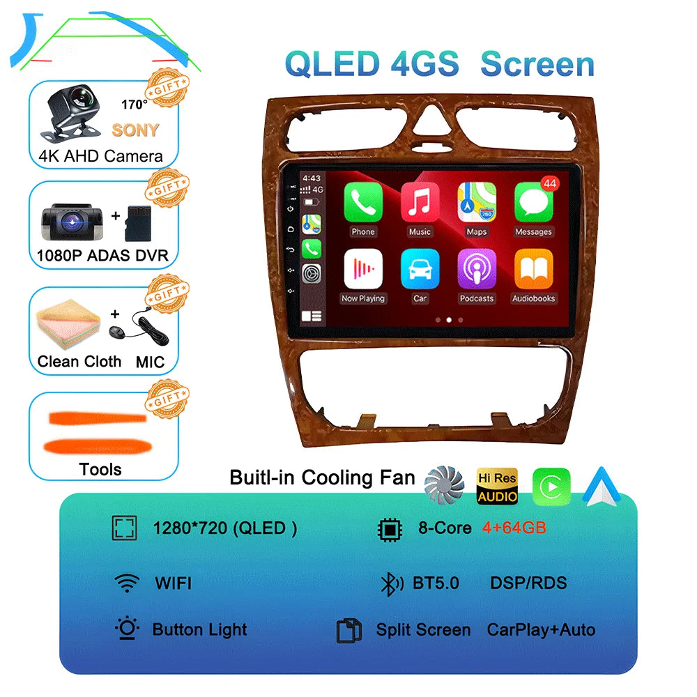 Android16 For Mercedes Benz C Class W203 C200 C320 C350 CLK W209 2002 - 2005 Car Stereo Multimedia Video Player Car Radio NO DVD