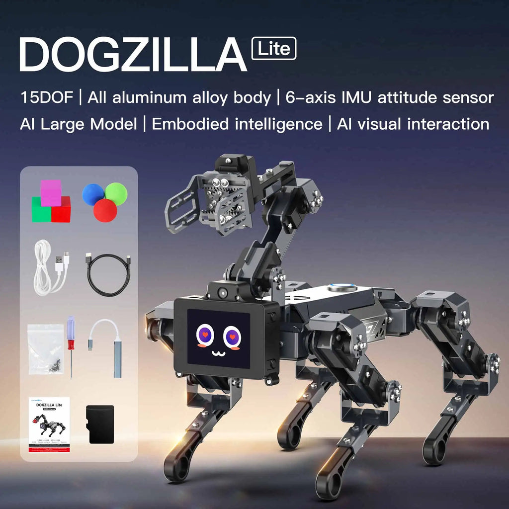 Yahboom DOGZILLA-Lite Quadruped Bionic Robot Dog AI Vision Large Model Intelligent Programming Electronic Kit for Raspberry Pi