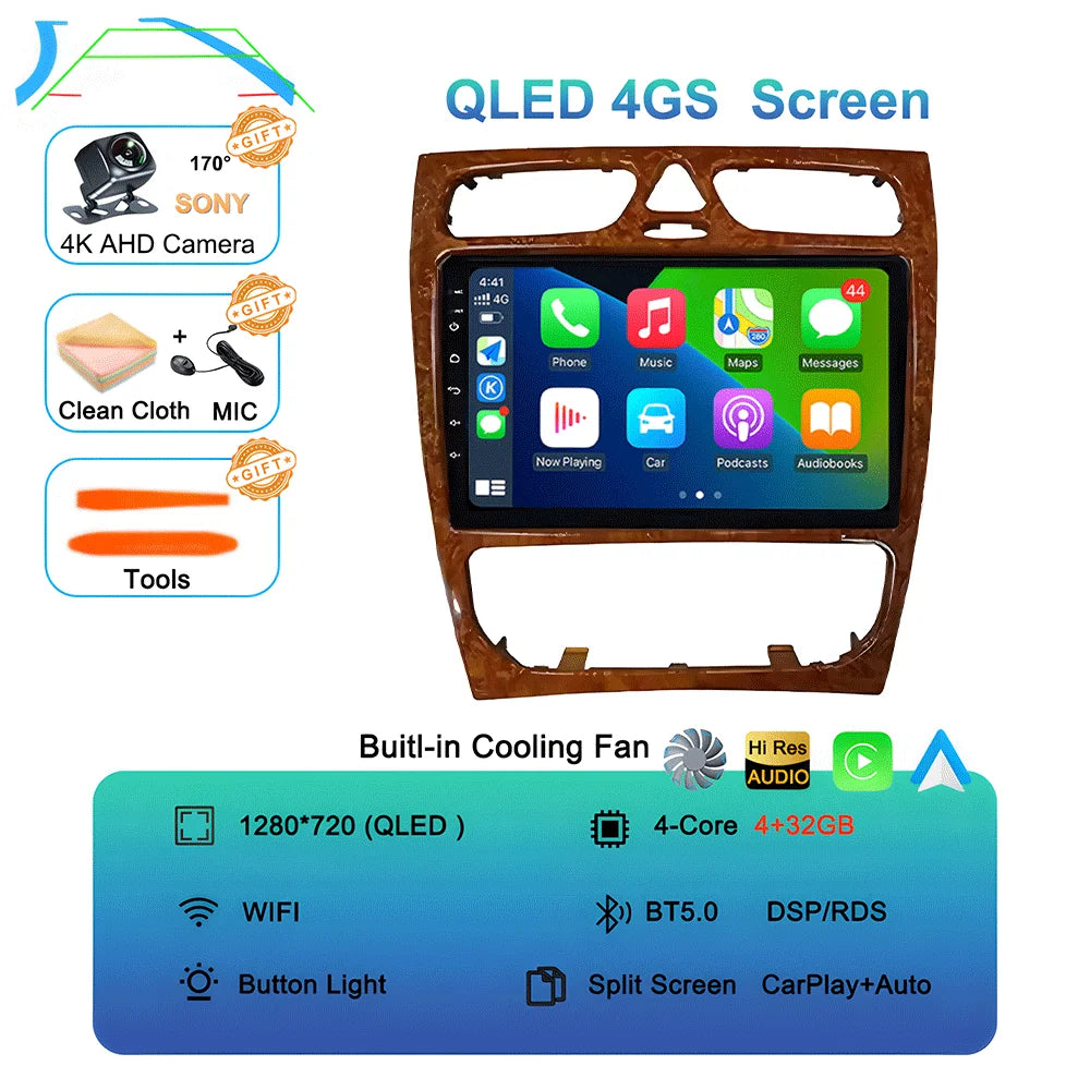 Android16 For Mercedes Benz C Class W203 C200 C320 C350 CLK W209 2002 - 2005 Car Stereo Multimedia Video Player Car Radio NO DVD