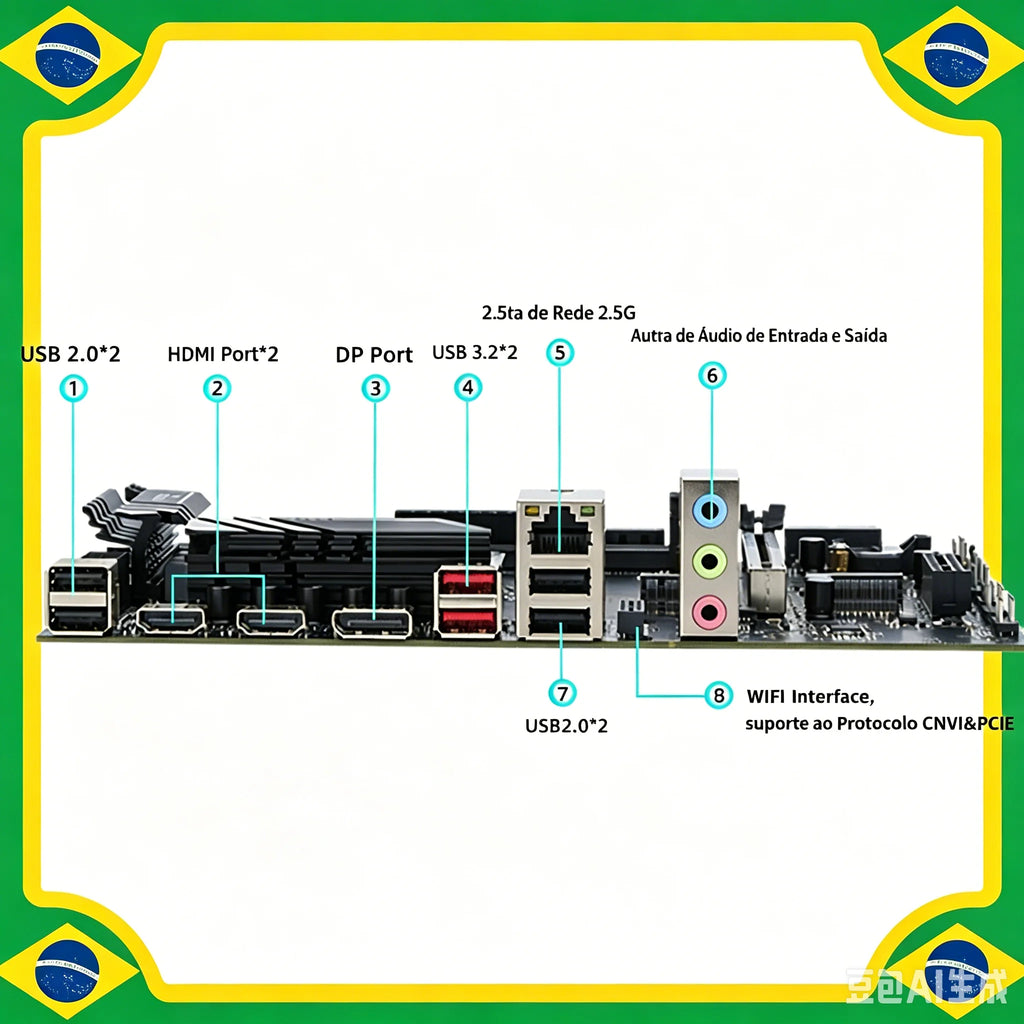 DIY PC Desktop Mainboard CPU Combo 13th Core Interposer Kit Q1J0 ES 0000 Processor 14C20T D5 RAM Gaming PC Build placa mae