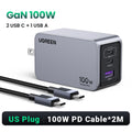 UGREEN 100W GaN Charger USB C Charger QC4.0 3.0 Quick Charge For Macbook Laptop Tablet PD Fast Charger For iPhone 18 17 16 Pro