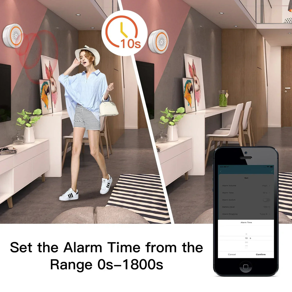 MOES Tuya ZigBee Smart Sound and Light Siren Sensor 90dB Smart Life Siren Home Security System Tuya Gateway Hub, Used With Alexa