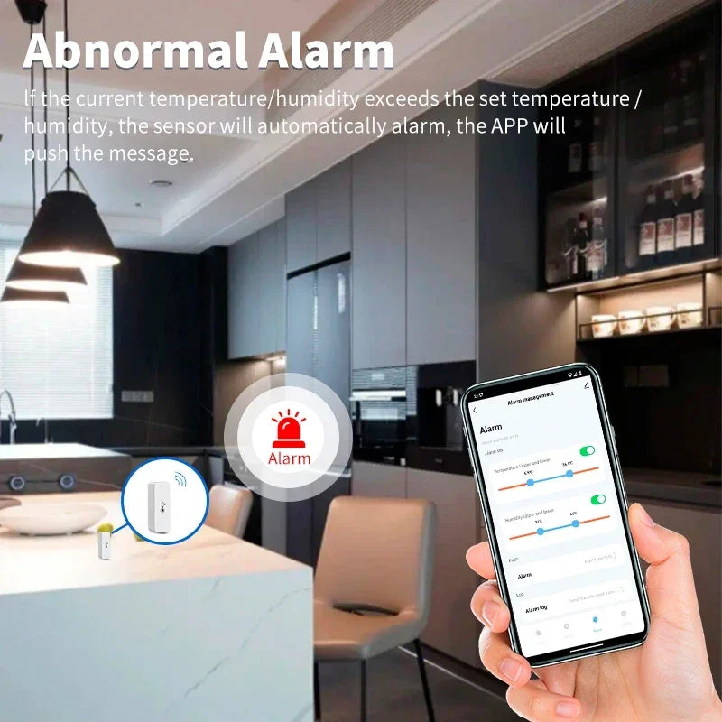 Tuya Wifi/Zigbee Temperature And Humidity Sensor Indoor Thermometer Smart Life Control For Home Work With Alexa Google Assistant