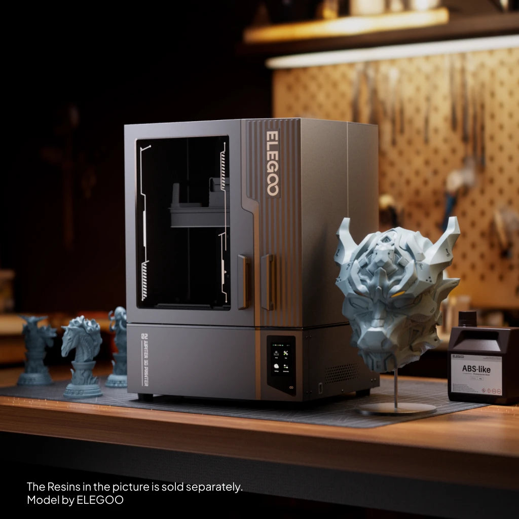 ELEGOO Jupiter 2 Resin 3D Printer, 16K Large MSLA 3D Printing Machine, Auto-Leveling,  Wi-Fi Cluster, Build Size 302×161×300mm