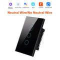 Tuya Wifi Smart Touch Light Switch US APP Wireless Remote LED Light Switches No Neutral Wire Required Work Alexa Google Home