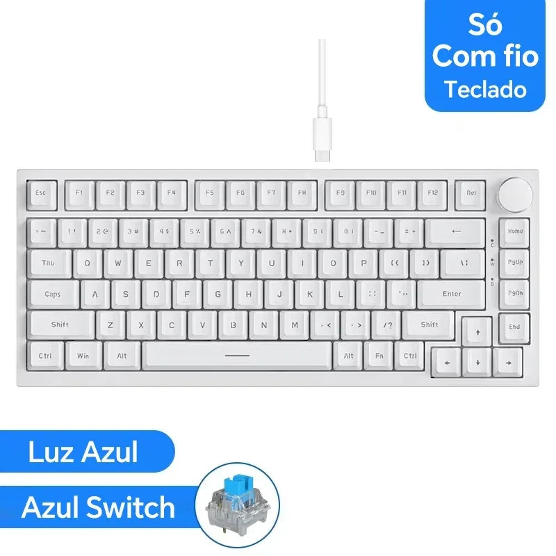 AJAZZ AK820 / AK820 Pro Free Shipping for Local Shipments from Brazil Mechanical Keyboard 82 Keys Gamer Keyboard for Laptop PC