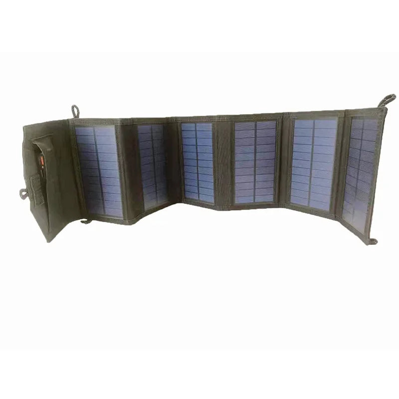 Solar panel 10/20W5V2A solar 4/6 folding bag solar 2USB fast charging portable folding bag camping hiking power bank