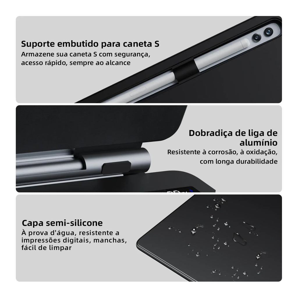 Bettdow Magic Keyboard For Samsung Galaxy Tab S11 S10 Plus S10 Lite S9+/S9/S9 FE/S8/S7 One-click Access to Bixby