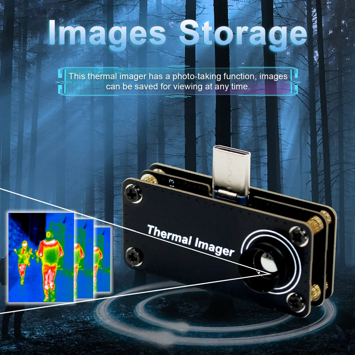 New Type-C Mobile Thermal Imager -20~1000°C 32*32 Pixels Infrared Camera APP Control Thermal Camera for Android Mobile Phone