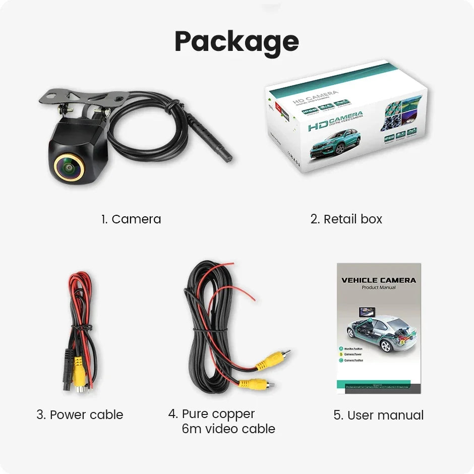 GreenYi AHD 1920x1080P Car Rear View Camera 170° Golden Fisheye Lens Full HD Night Vision Vehicle Reversing Cameras IMX307 G817