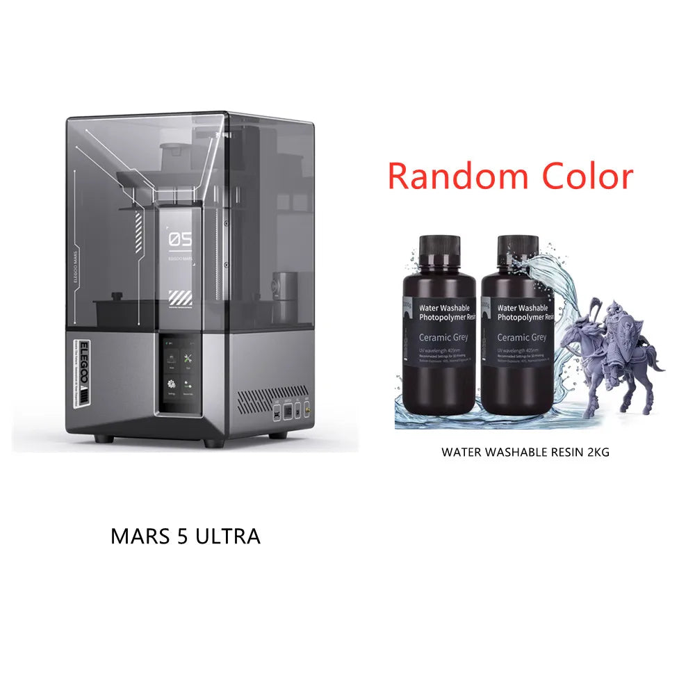 ELEGOO Mars 5 Ultra SATURN 3 Ultra SATURN 4 Ultra 12K SATURN 4 Ultra 16K 3D Printer Plus 1 pc Water Washable Resin 1KG