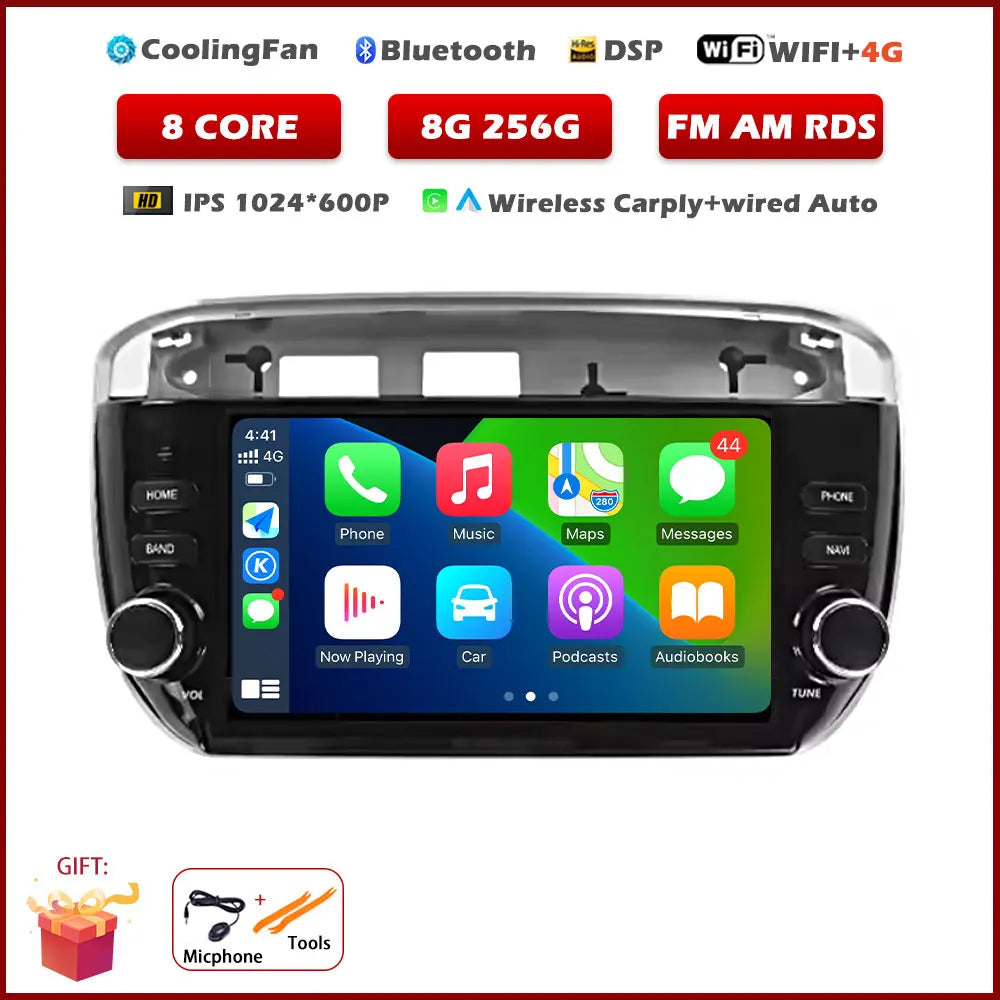 7" For Fiat Linea Punto Evo 2012 - 2015 4G Car Carplay Auto Android OS Radio Navigation GPS Multimedia Video Player BT 5.0