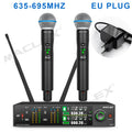 Maclex AD2T Talkback Function Professional Dual Handheld Wireless Microphone System True Diversity UHF TFT Color Display