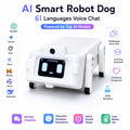CLOUDRAKER Tuya Smart AI Robot Dog, 61+ Languages, 12+ Actions & Emojis, Voice Interactive Educational Toy for Kids