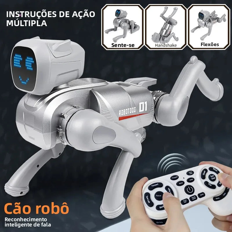 Intelligent robot dog, AI companion toy, voice commands, 20 types of action programming,singing and telling stories,child's gift