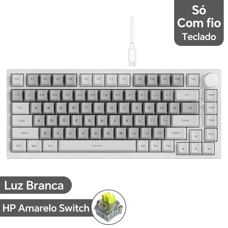 AJAZZ AK820 / AK820 Pro Free Shipping for Local Shipments from Brazil Mechanical Keyboard 82 Keys Gamer Keyboard for Laptop PC