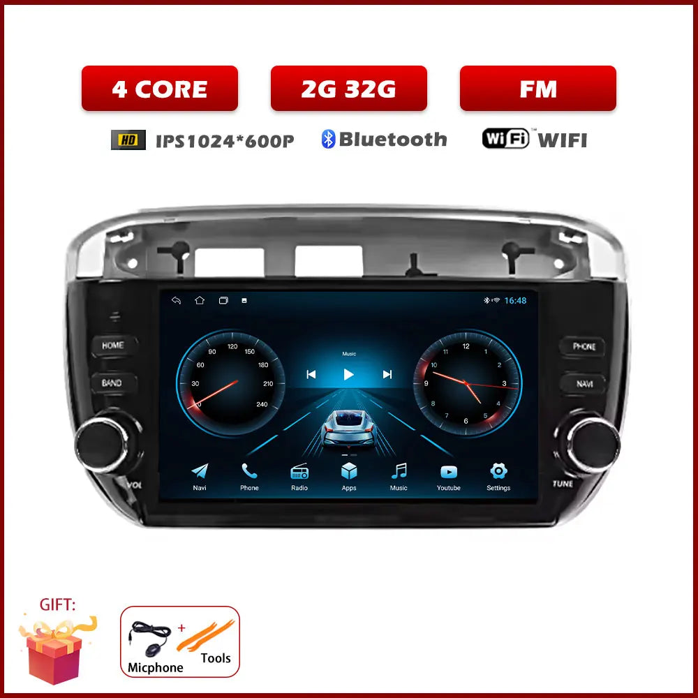 7" For Fiat Linea Punto Evo 2012 - 2015 4G Car Carplay Auto Android OS Radio Navigation GPS Multimedia Video Player BT 5.0