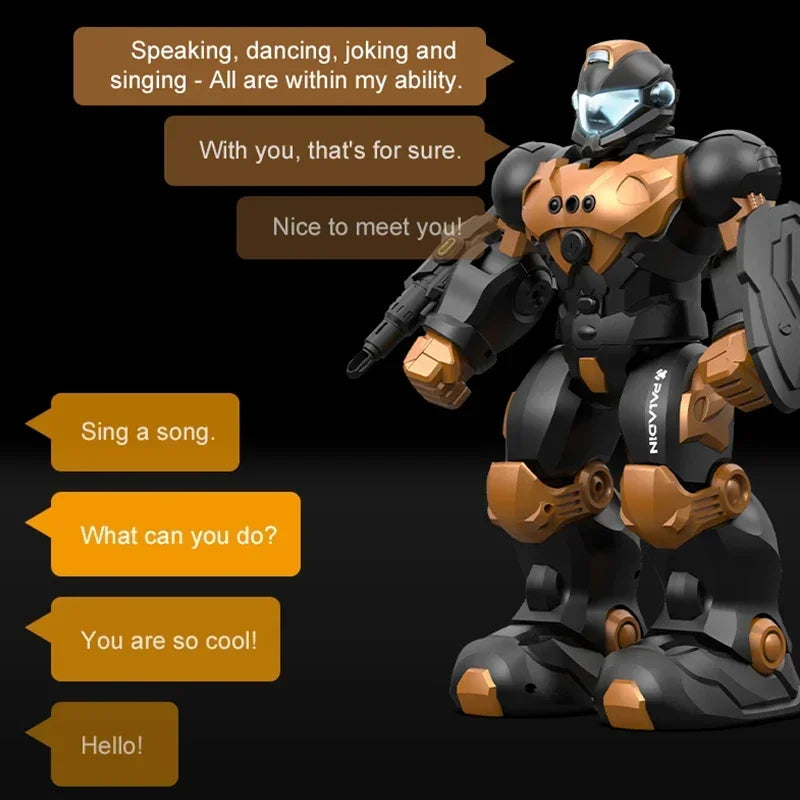 Gesture Sensing RC Robot Voice Control Programmable RobotS Singing Dancing English Learning Interactive Toy for Children Boys