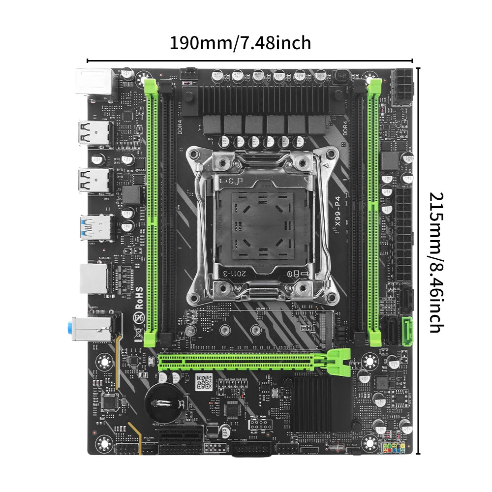 SOYO X99 Motherboard Set with Intel Xeon E5 2682 V4 CPU(16 Cores and 32 Threads) & DDR4 8G 2133MHz RAM for Gaming Computer