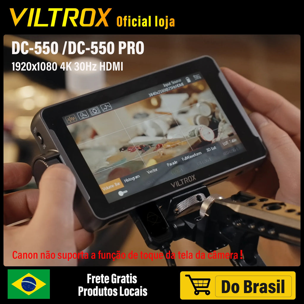 VILTROX DC-550 5.5 Inch Profissional Camera Studio Monitor 4K 30Hz HDMI Touch Screen Field 3D LUT Director Monitor 1920x1080