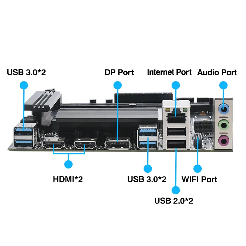 ERYING M-ATX I7 13650HX CPU Motherboard Combo Interposer 14C20T DDR4 Dual Channel 3*NVME M.2 PCIe4.0x16 LGA 1151 Gaming PC Build