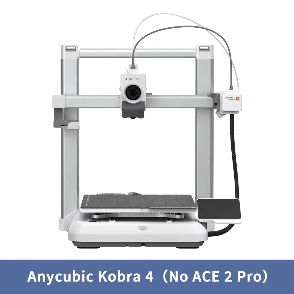 ANYCUBIC Kobra 4/Kobra 4 Combo 600mm/s Fast Printing 3D Printer Up to 8 Colors ACE 2 Pro Filament Drying APP Control 3D Printer
