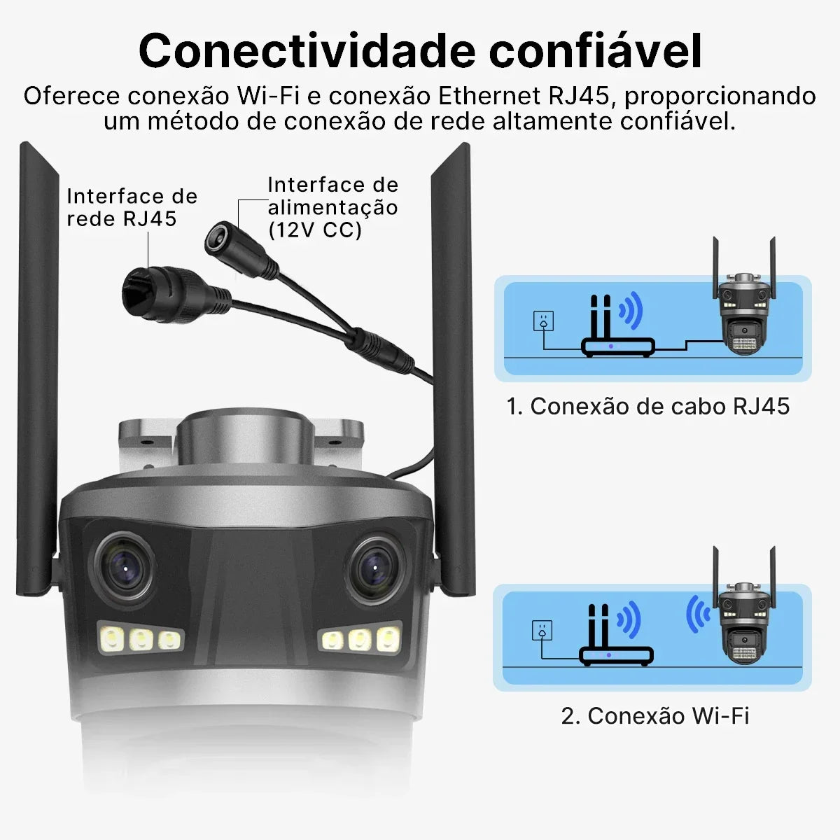 P20 Three Lens Three Screen Ip Camera Icsee Outdoor Wifi Auto Tracking Security Ptz Camera