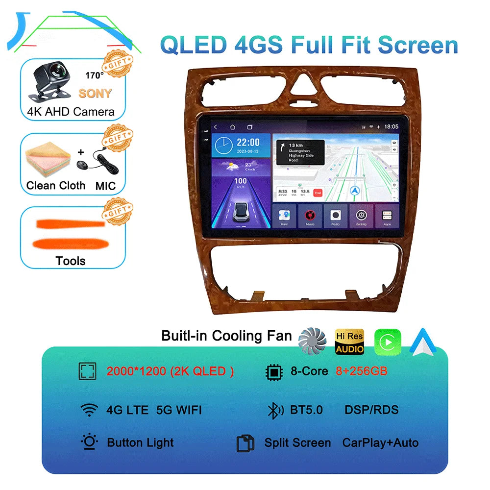 Android16 For Mercedes Benz C Class W203 C200 C320 C350 CLK W209 2002 - 2005 Car Stereo Multimedia Video Player Car Radio NO DVD