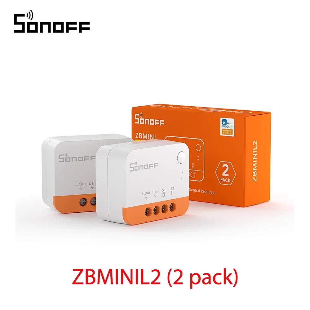 Itead SONOFF ZBMINI-L2 Zigbee DIY Smart Switch Module No Neutral Wire Required 2 Way Control For Smart Home Automation