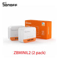 Itead SONOFF ZBMINI-L2 Zigbee DIY Smart Switch Module No Neutral Wire Required 2 Way Control For Smart Home Automation